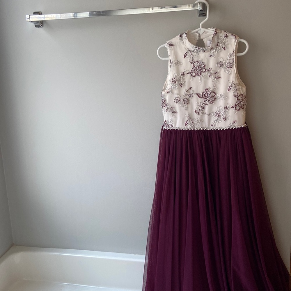 Speechless Girls’ High Neck Full Length Party Dress